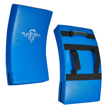 Deluxe Vinyl Blue Curved Shield - Medium
