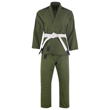 Playwell Adults Mens Pro Elite BJJ Jiu Jitsu Gi - Military Green