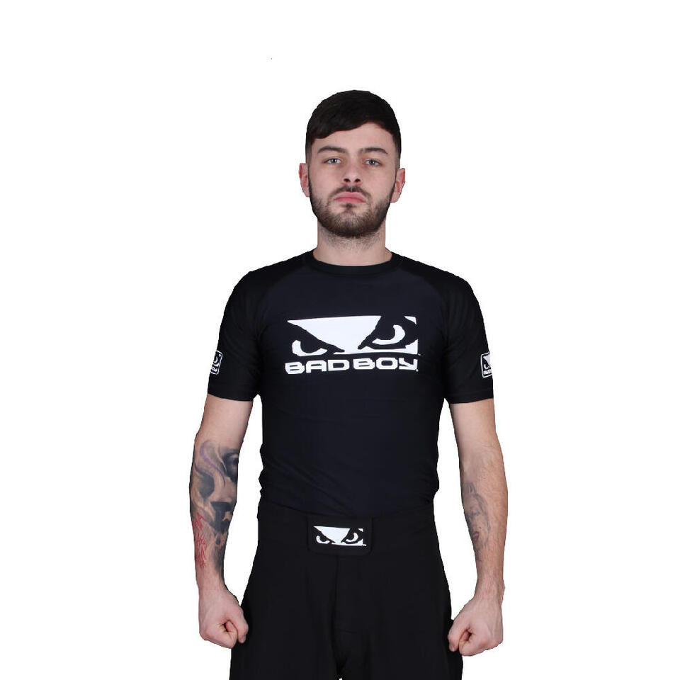 Bad Boy Raglan Short Sleeve Rashguard - Black