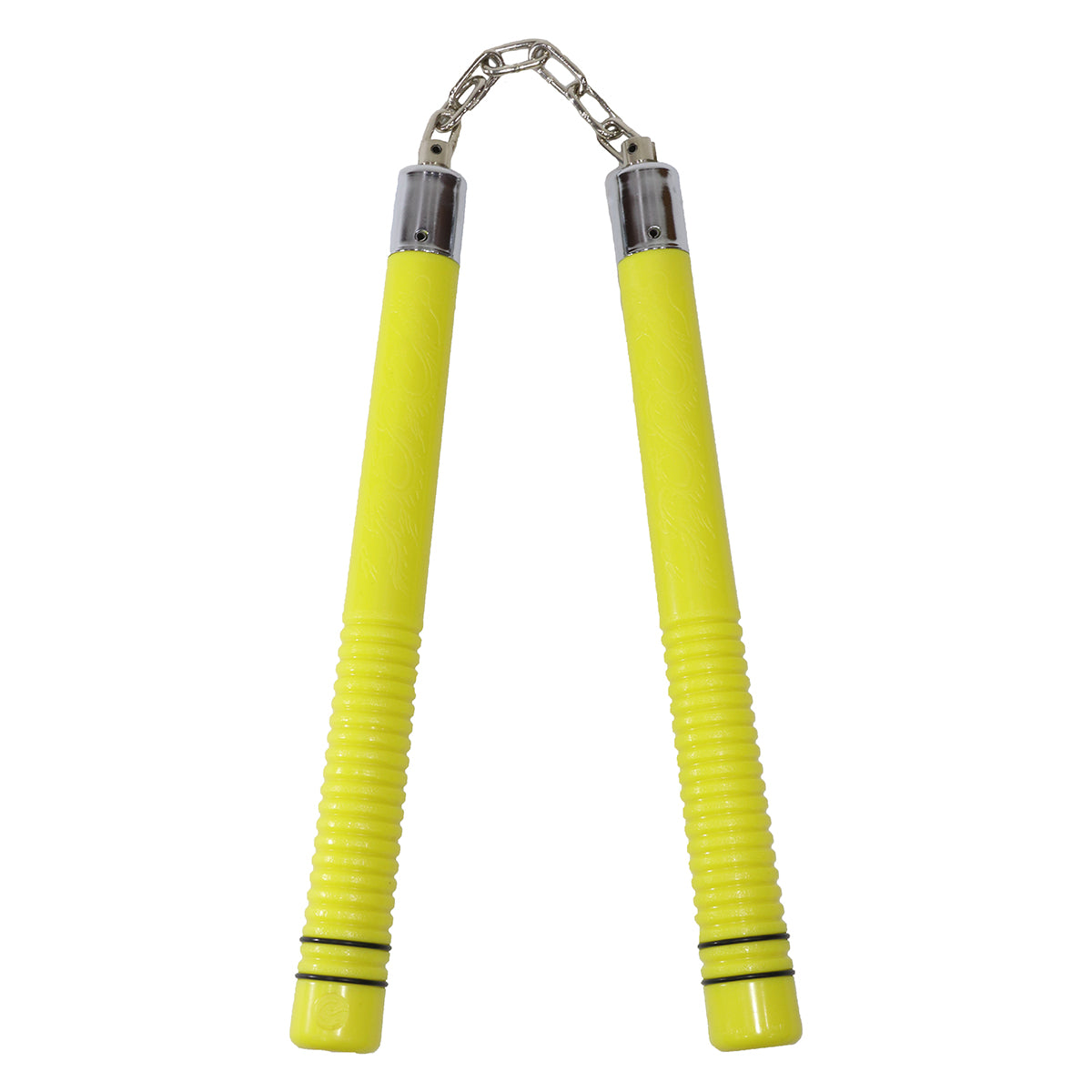 Black Polypropylene Full Contact Yellow Nunchucks - E403Y