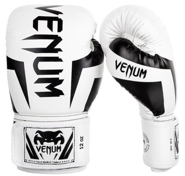 Venum Elite Boxing Gloves - White/Black