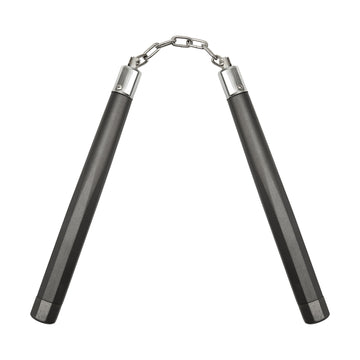 Heavy Aluminium Nunchaku With Chain: Dark Grey