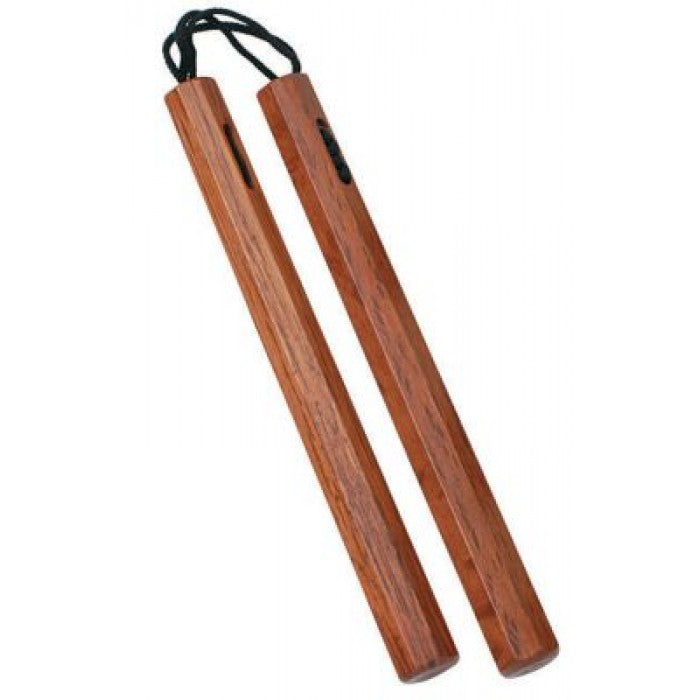 NR-036: Nunchaku Octangonal with Cord: Red Oak