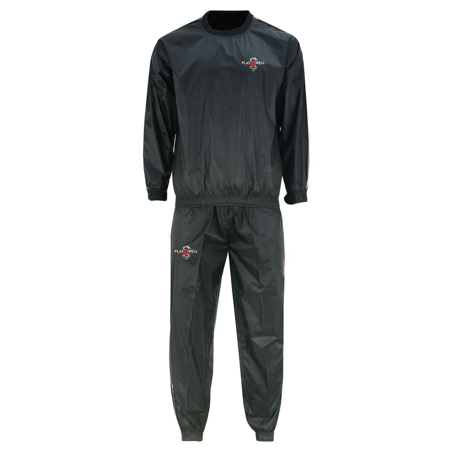 Playwell Premium Proffesional Sauna Suit  - Black/Red