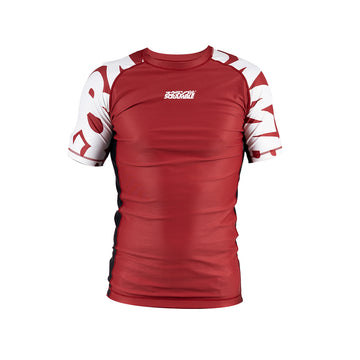 Scramble Baka Short Sleeve Rash Guard - Red