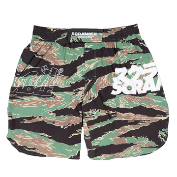 Scramble Base Tiger Camo Grappling Fight Shorts