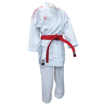 WKF Karate Adults Premier League Elite Kumite Uniform Red - 6oz