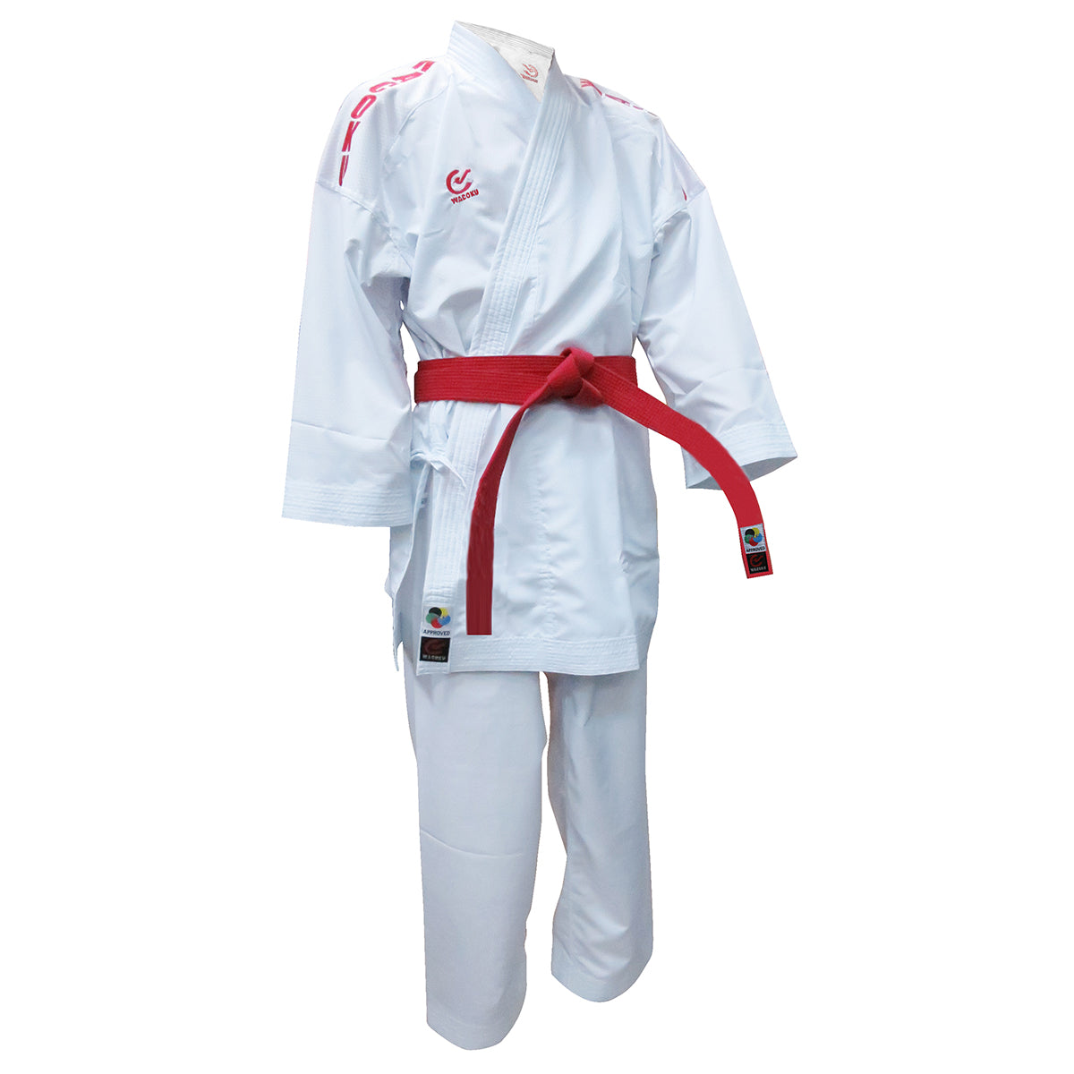 WKF Karate Adults Premier League Elite Kata Uniform Red - 12oz