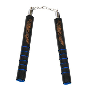 NR-028: Foam Nunchaku B.B With Grip : Blue grips