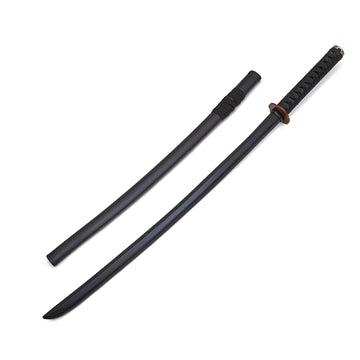 Wooden Roped Bokken With Plastic Scabbard - Black Oak