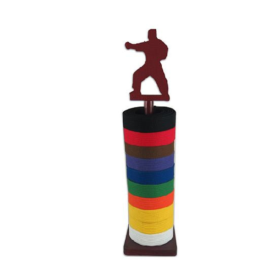 Round Belt Display Stand  With Karate Figure