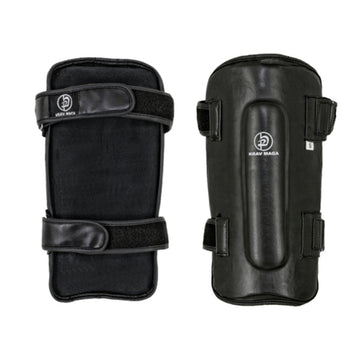 Krav Maga Deluxe Black Leather Shin Guards