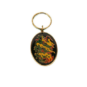 Oval Key Chains - Multi Dragon