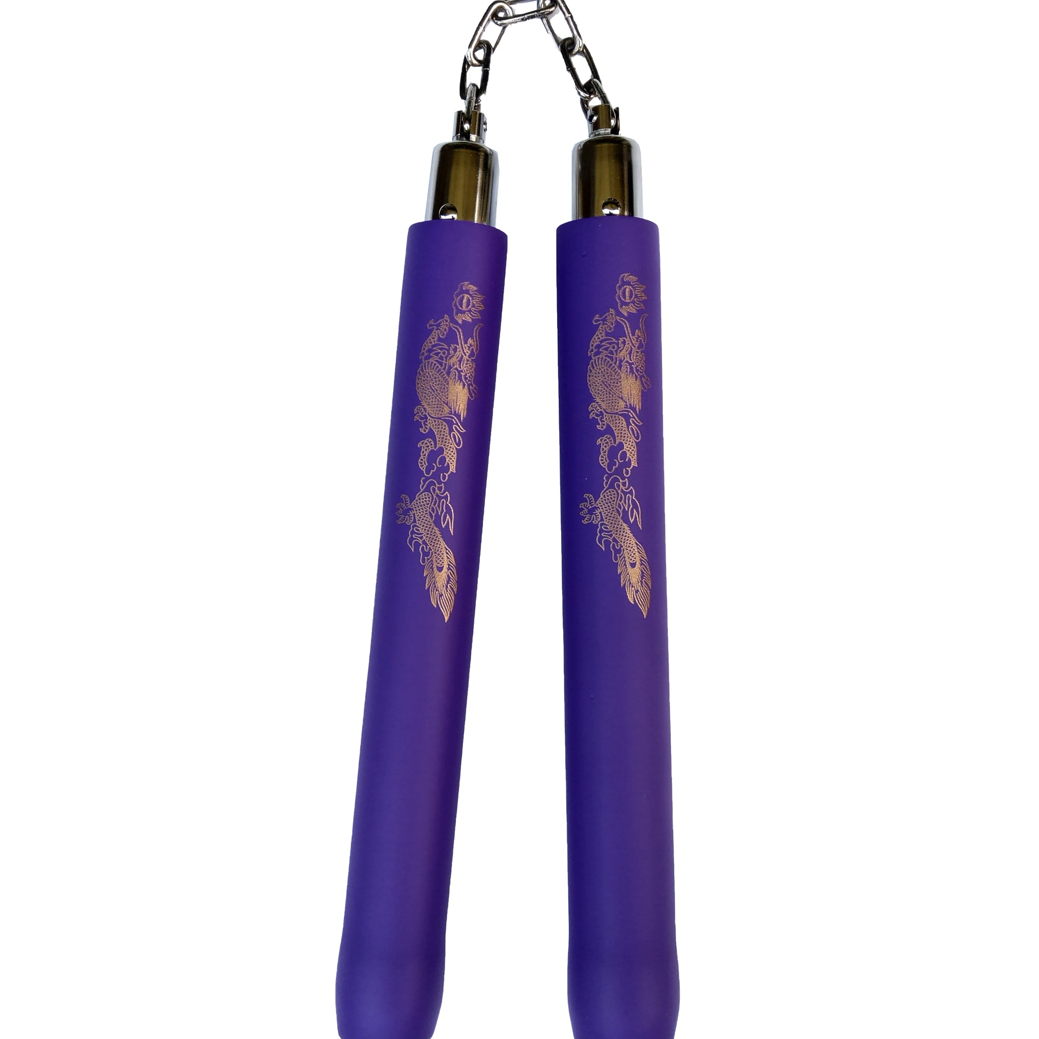 NR-00P2c: Nunchaku Foam Purple W/ Chain - 12"