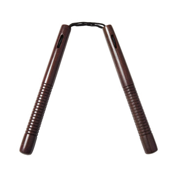 Deluxe Purple Heart Wooden Nunchucks With Cord