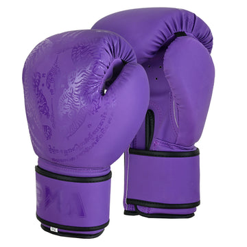 Ladies Playwell Purple "Twin Tiger" Muay Thai Boxing Gloves