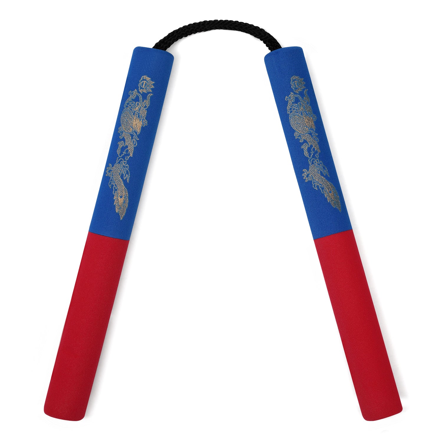 NR-004B: Foam Nunchaku with Cord Red/ Blue Dragon