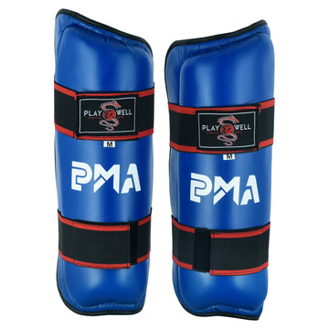 Childrens Semi Contact Elite Kickboxing Shin Guards  - Blue