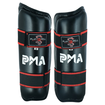 Childrens Semi Contact Elite Kickboxing Shin Guards  - Black