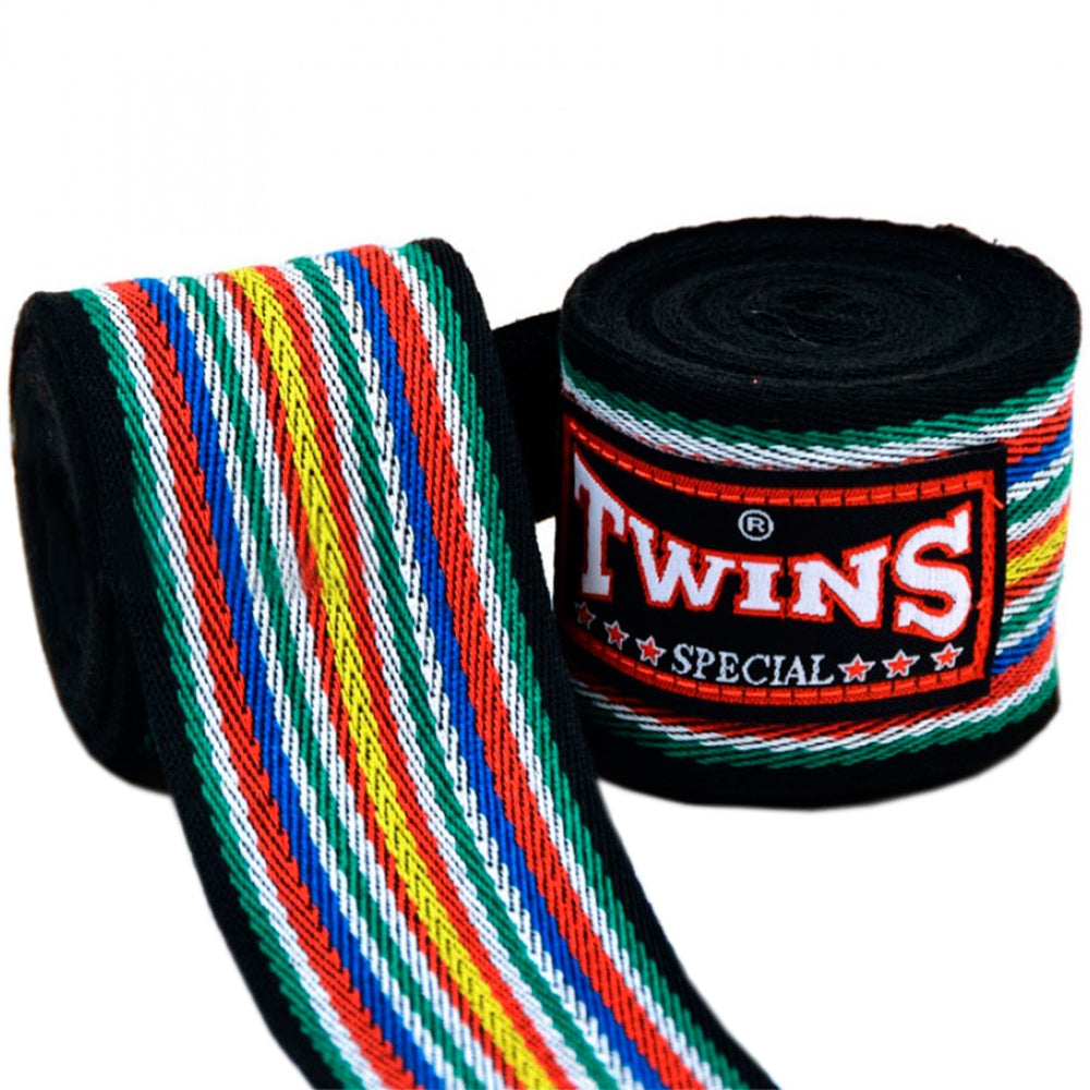 Twins Black Traditional Cotton Hand Wraps  - 5M