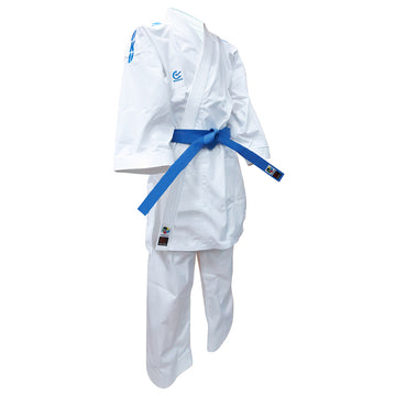 WKF Karate Adults Premier League Elite Kumite Uniform Blue - 6oz